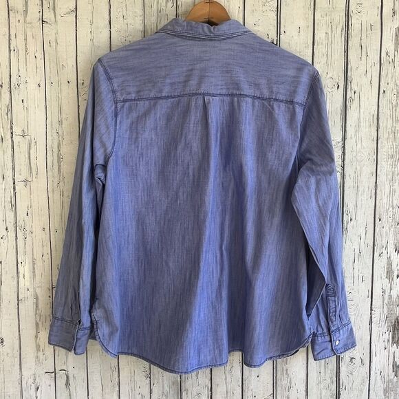 Old Navy Womens The Classic Shirt Size XXL Tencel Lyocell Chambray Button Up - Picture 7 of 11